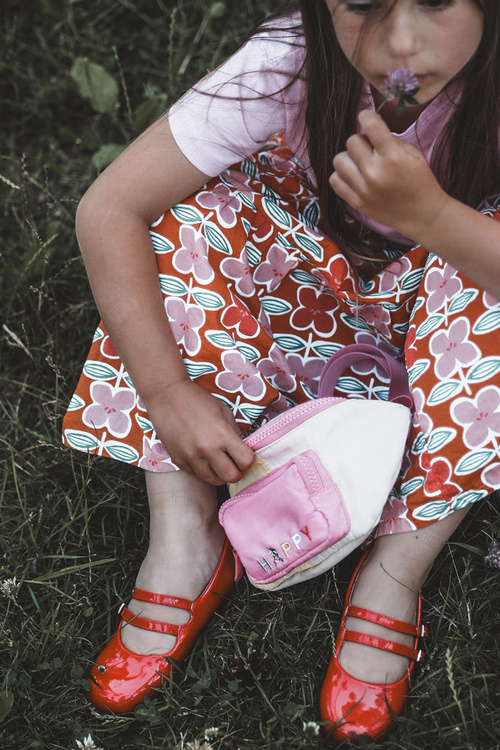 Червоні лаковані дитячі балетки на лямках Margenis