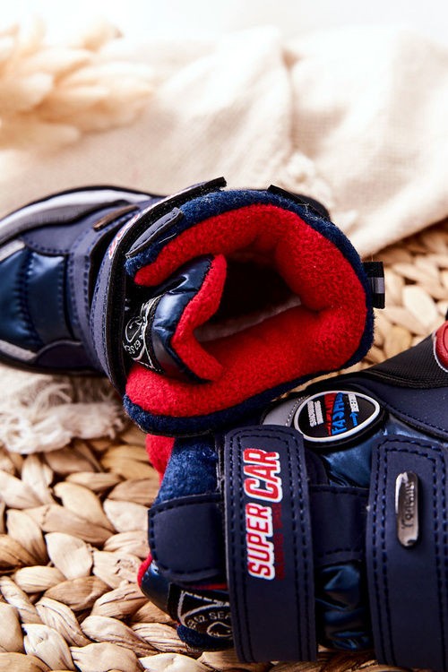 Утеплені снігові черевики темно-синього кольору Rizie