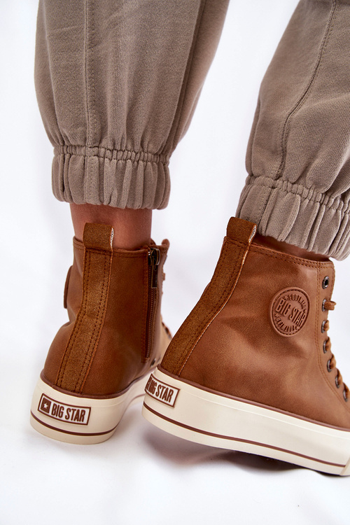Жіночі високі утеплені кросівки Big Star KK274171 Коричневий