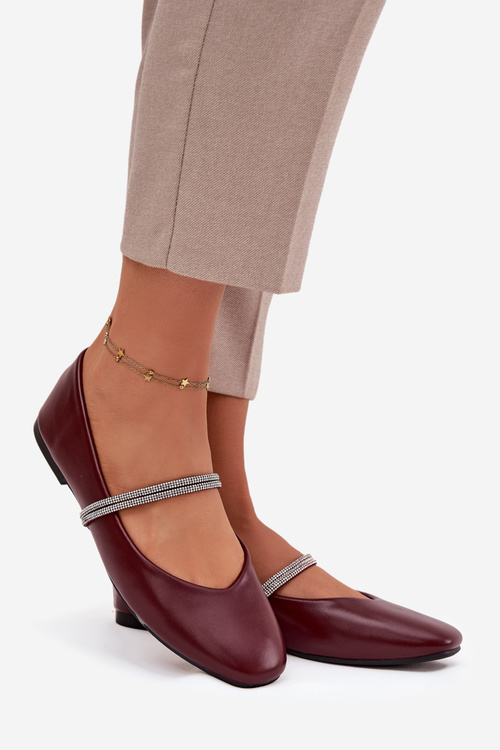 Жіночі балерини З Блискучими Панделками Бургундія Ilirene