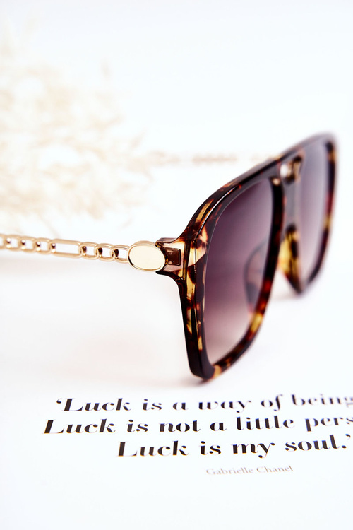 Сонцезахисні окуляри жіночі авіаційні Marbled V120013 Коричневі