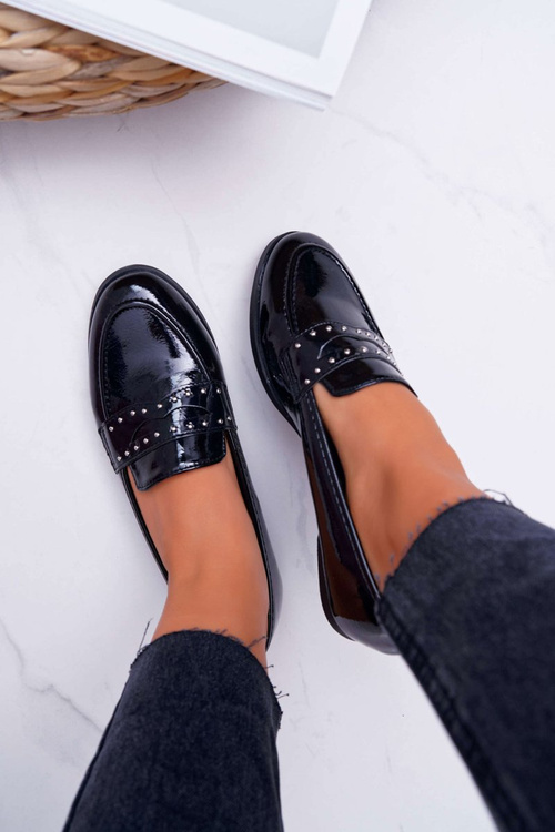 Жіночі лаковані лофери Mokassins Lords Black Tenes