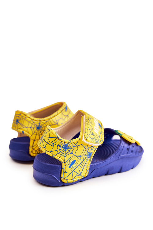 Дитячі світлі босоніжки з декором Navy-Yellow Trusty