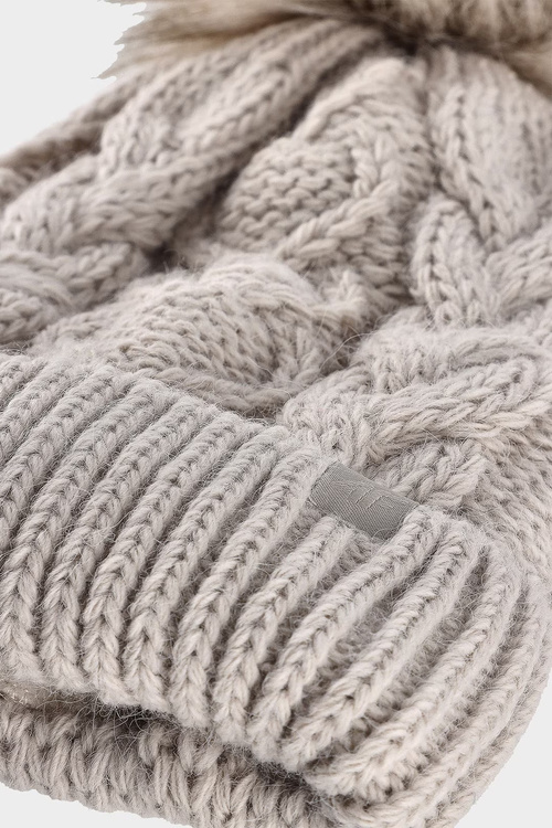 Зимова шапка для дівчат 4F Бежева 4FJWAW24ACAPF421-83S