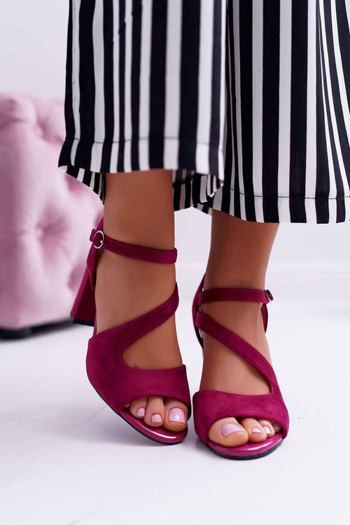 Жіночі босоніжки на шпильці Sergio Leone SK868 Fuchsia Suede Mersi