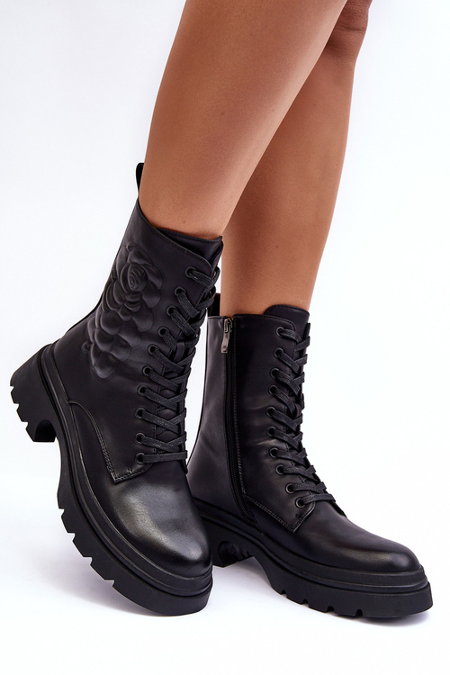 Утеплені шкіряні черевики SBarski MR870-25 Чорні