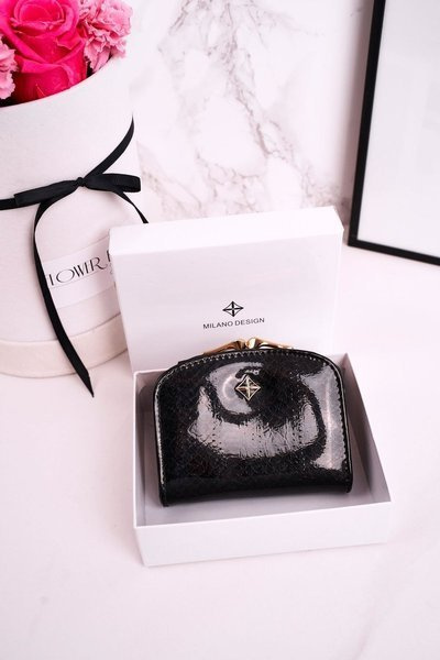 Маленький жіночий гаманець на гачку MILANO темно-сірий