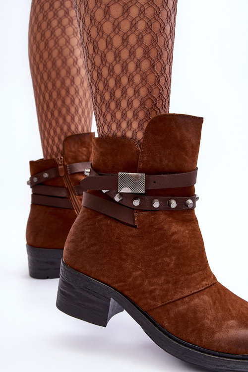 Жіночі чоботи на підборах з хутряною підкладкою Camel Effie