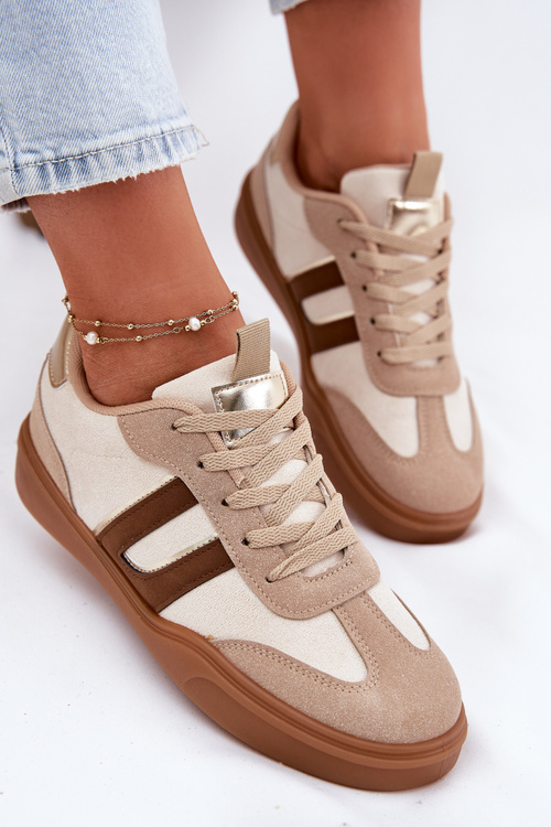 Кросівки Жіночі З Еко Замші Бежеві Satylies