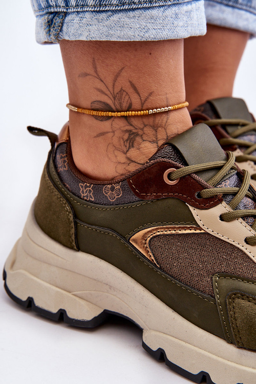 Кросівки на платформі зі шнурівкою Green Escape