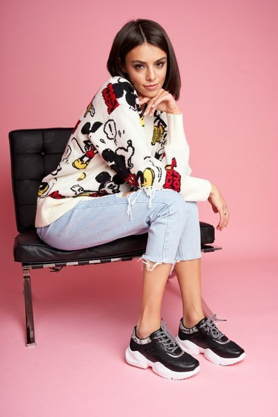 Спортивні жіночі туфлі Snake Black Giselle