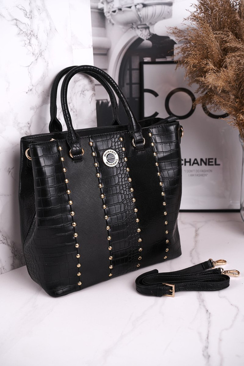 Елегантна чорна сумочка MONNARI MONNARI BAG4590-020 тваринний принт