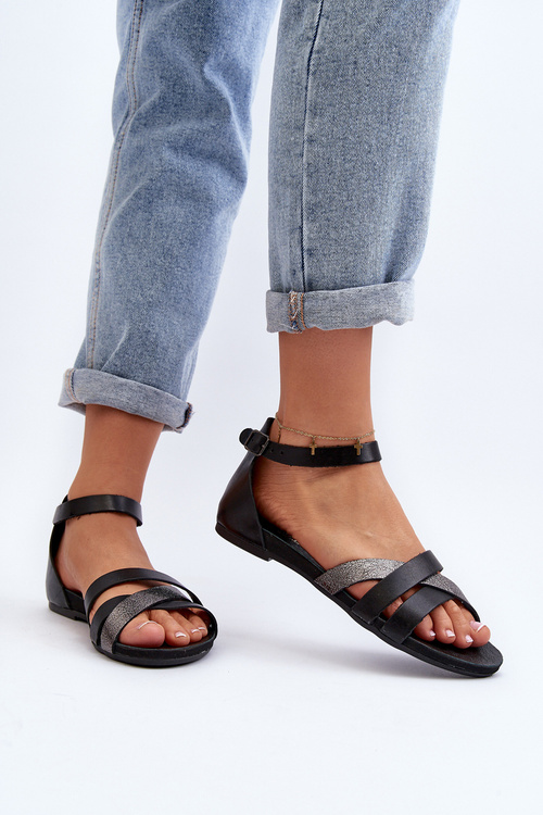 Чорні зручні шкіряні сліпони Zazoo 40185