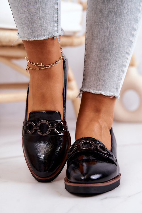 Лаковані туфлі на танкетці Black Melodies