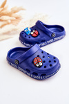 Дитячі світлі тапочки Crocs з декором Navy Blue Bertis 