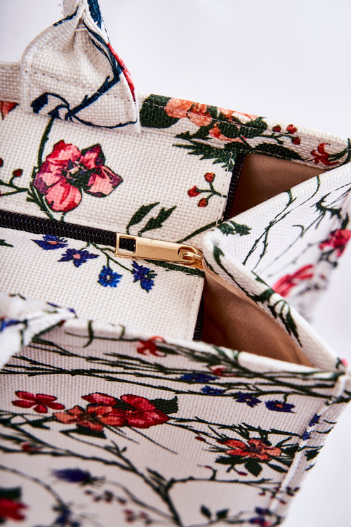 Великий класичний гаманець у візерунку біло-помаранчевий Micola