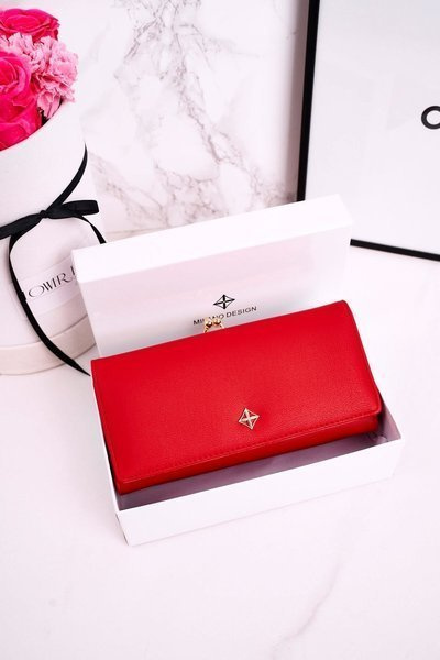 Великий жіночий гаманець на гачку MILANO червоний