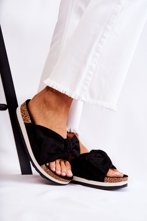 Чорні тапочки на платформі, такі зручні