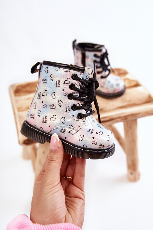 Чоботи дитячі блискучі з візерунками різнокольорові Reggie