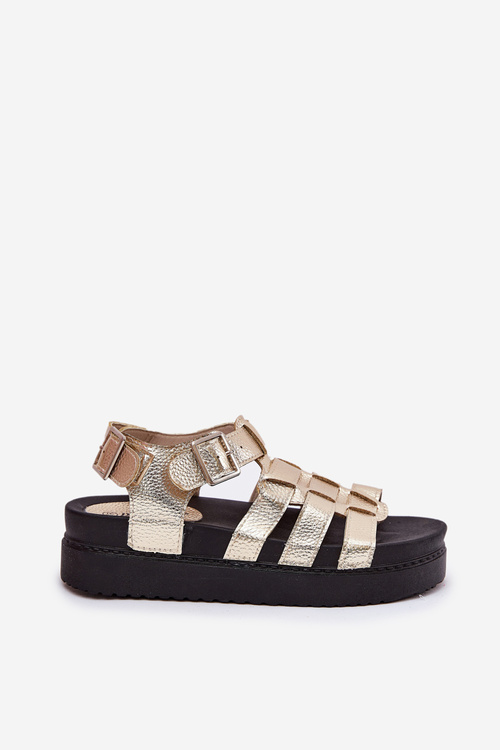 Жіночі Сандалі На Платформі З Пряжками Золоті Atarafas