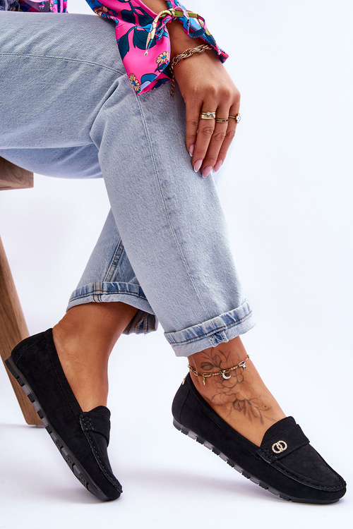 Замшеві сліпони чорні Castelo