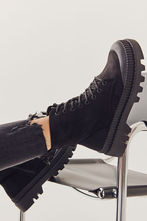 Замшеві черевики челсі чорні Here I Am