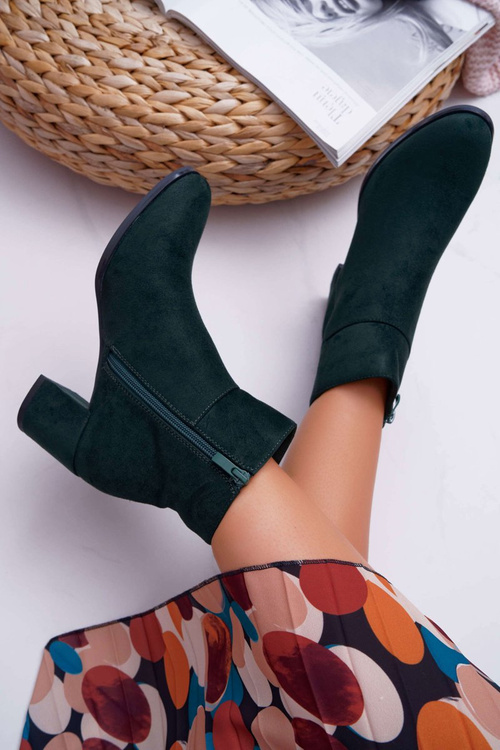 Чоботи жіночі на підборах Sergio Leone Green BT522