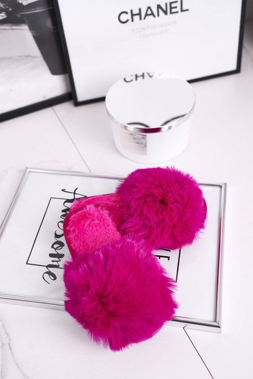 Дитячі тапочки з хутром кольору фуксії