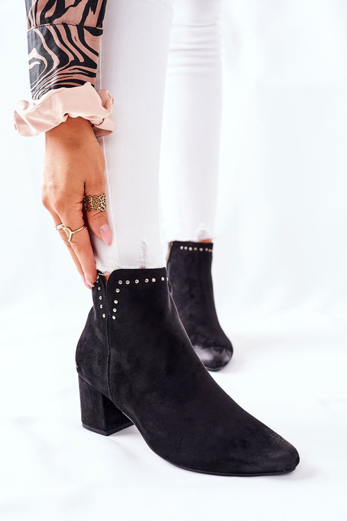 Жіночі плоскі чоботи замшеві чорні Brinlack