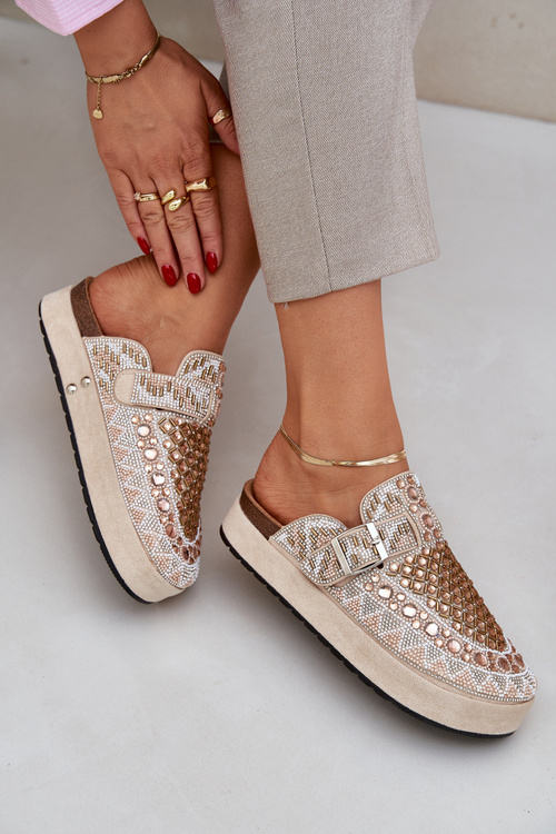 Декоровані Сандалі На Платформі Бежеві Terfitra