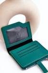 Гаманець жіночий з еко шкіри Лазара зеленого кольору