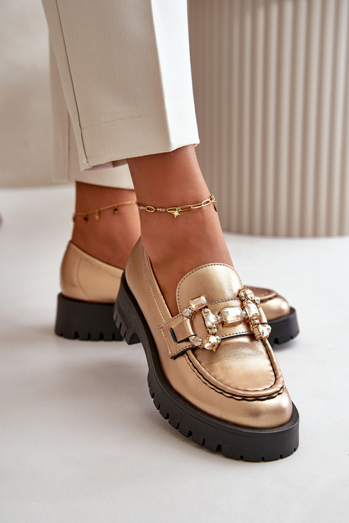 Жіночі шкіряні мокасини з декором CheBello 4369 Бежеві