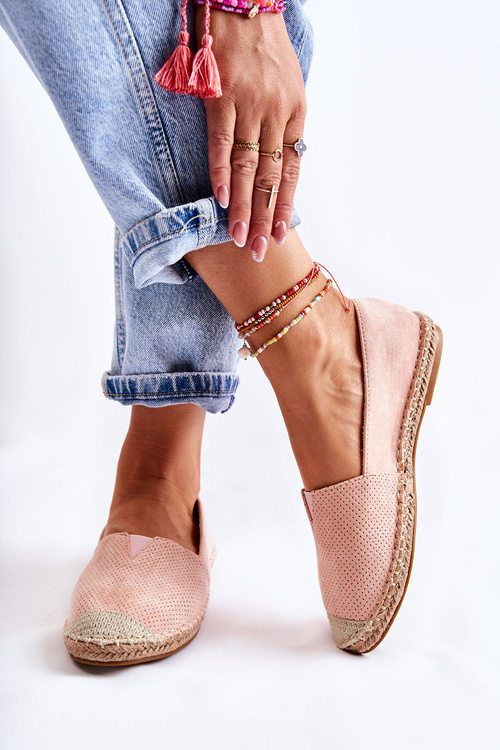 Жіночі сліпони замшеві еспадрільї голого кольору Corry