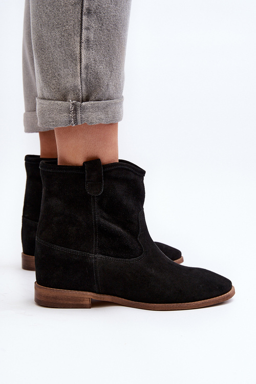 Чорні замшеві жіночі слипони Zazoo 2326