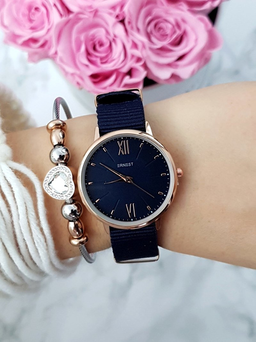 Жіночий годинник Ernest Fousie Navy Blue