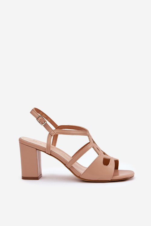 Жіночі сандалі на блоці бежеві Sergio Leone SK884