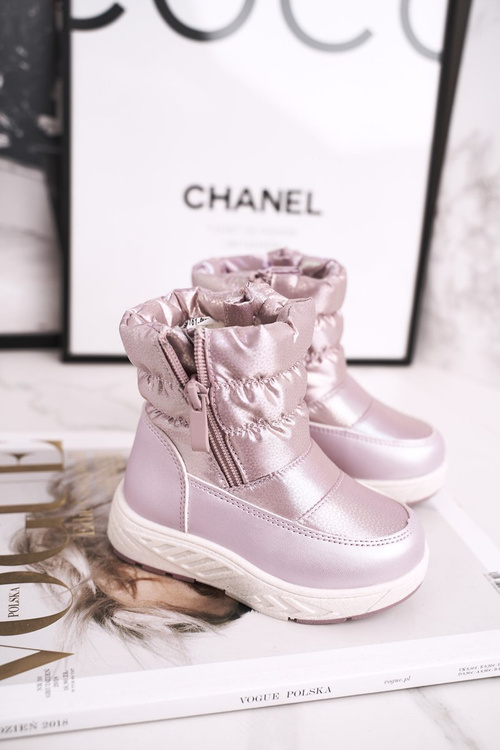 Жіночі зимові черевики теплі з натуральної вовни рожеві Cruella