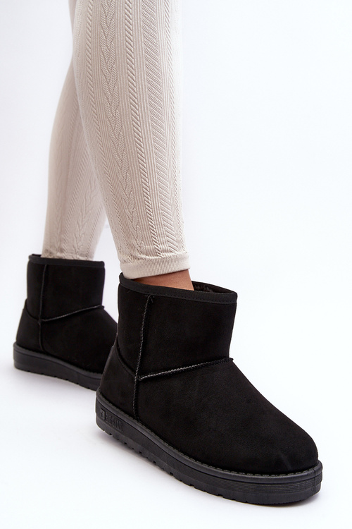 Жіночі снігові черевики з хутряною підкладкою чорні Big Star MM274158