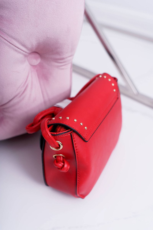 Сумочка жіноча Скриня золоті заклепки Червона