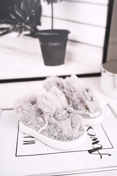 Дитячі кросівки теплі сірі Mumi