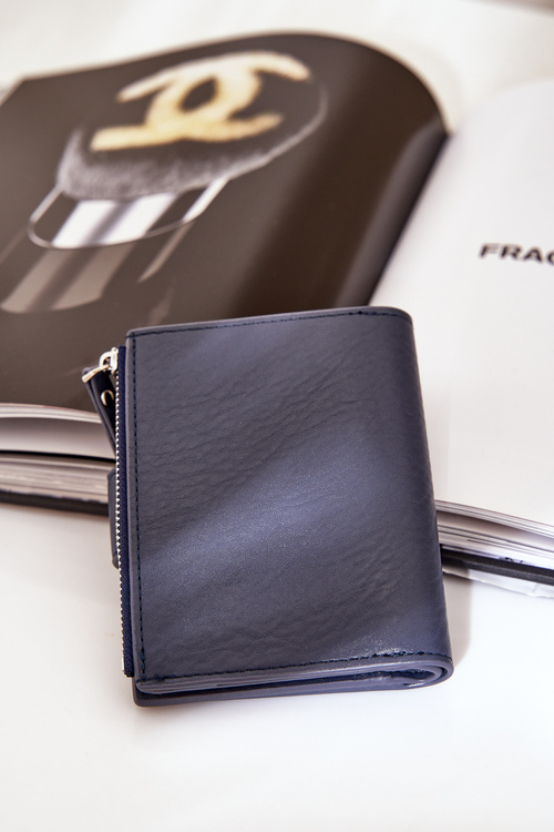 Жіночий Еко Шкіряний Гаманець Темно Синій Jezorea