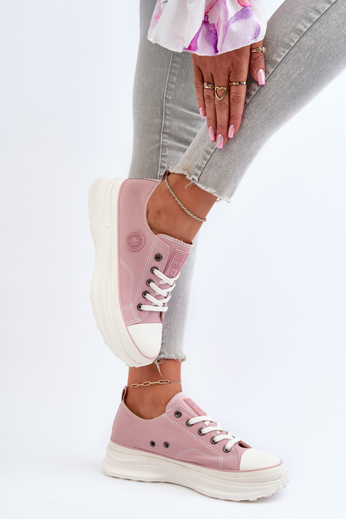 Жіночі кросівки на масивній підошві Big Star NN274129 Рожеві