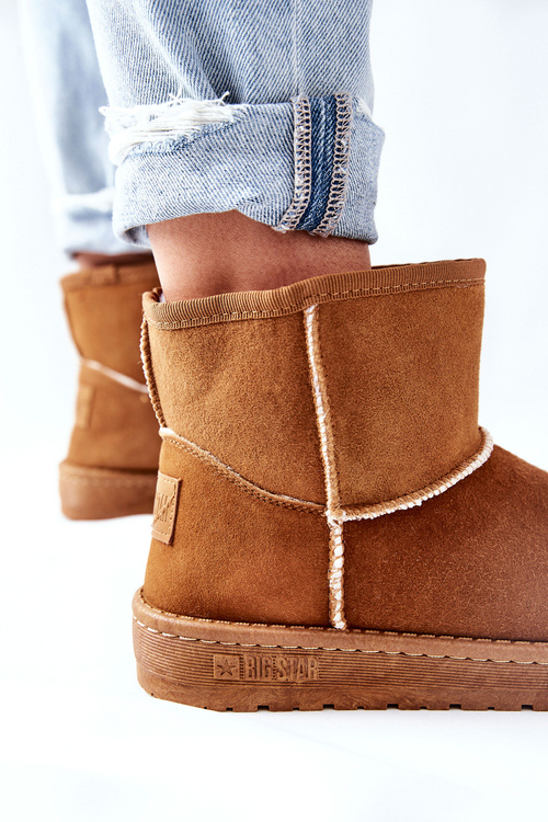 Жіночі зимові шкіряні черевики Big Star II274441 Camel