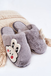 Жіночі хутряні тапочки з кроликом Грей Тріша
