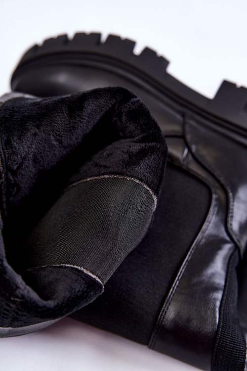 Чоботи жіночі на платформі чорні Milania