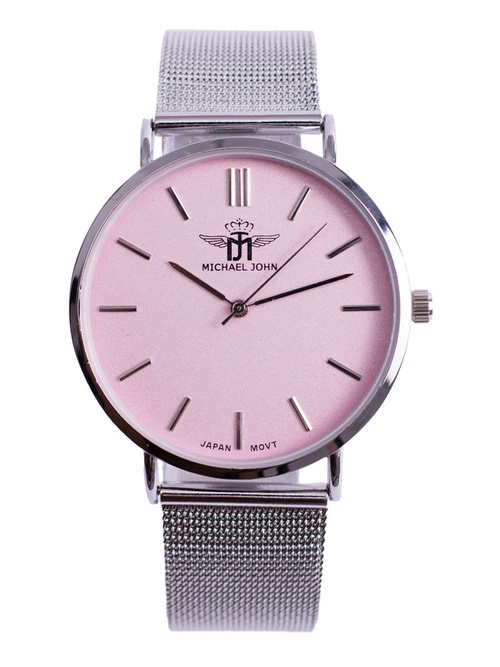 Жіночий годинник Michael John Florence Silver Pink Dial 40 мм