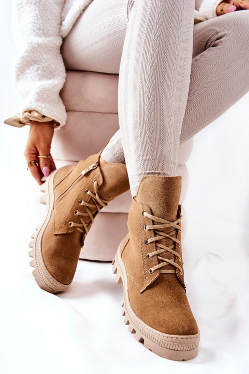 М'які замшеві черевики Trappers Camel Annabeth