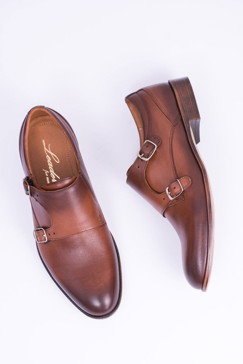 Шкіряні елегантні чоловічі напівчеревики коричневі