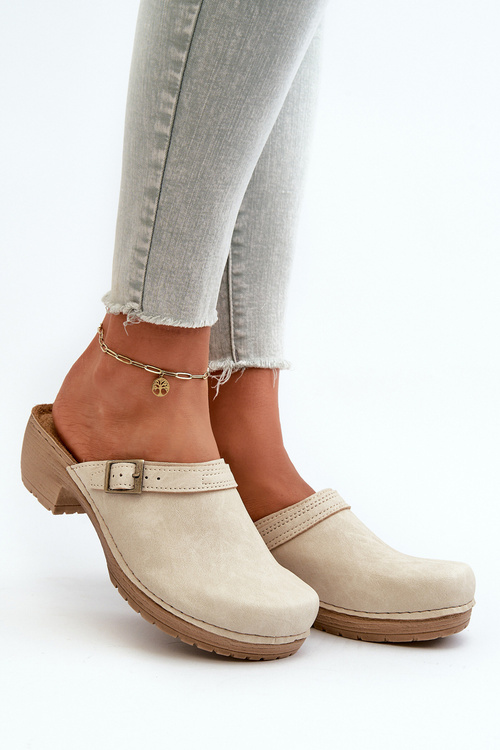 Жіночі туфлі на низькому каблуці Inblu BL000004 Бежеві