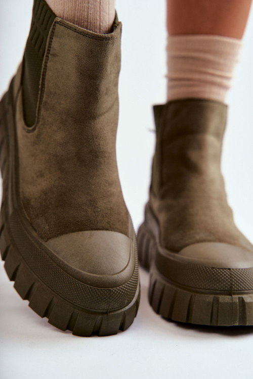 Модні слипони на платформі Green Jenna